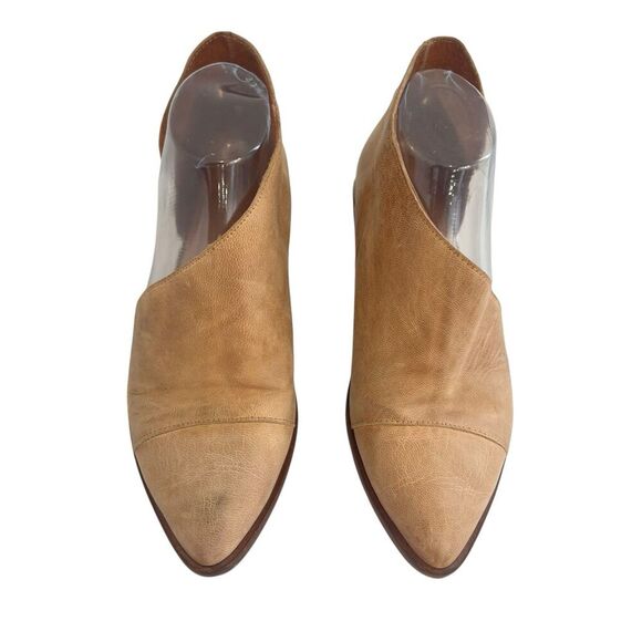 Free People Women’s Size 37 Tan Royale Pointed Toe D’Orsay Leather Shoes - Picture 3 of 8